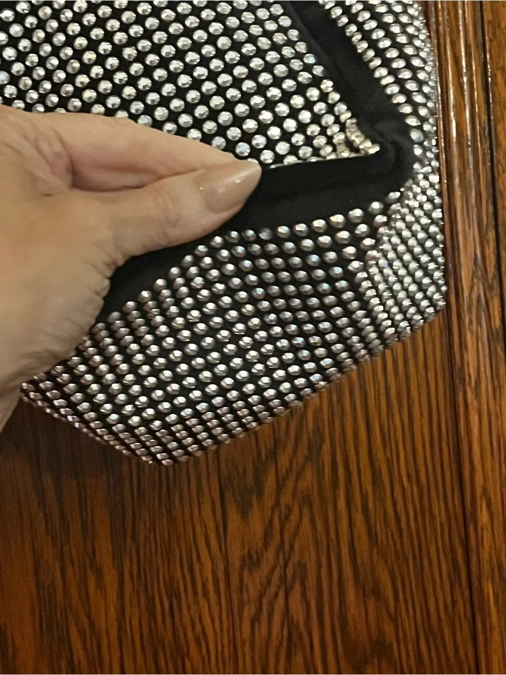 Fun and funky black and silver studded bucket bag. 80s and 90s studio 51 vibes!